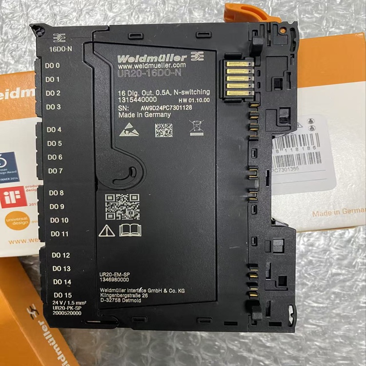 全新Weidmuller魏德米勒UR20-16DO-N数字输出模块